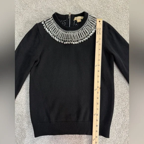 Michael Kors Collection - Stunning Beaded Chainlink Cashmere Sweater - size XS - Picture 5 of 12